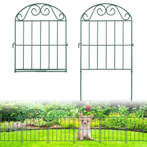 ADAVIN 24Panels Collapsible Garden Fence Animal Barrier