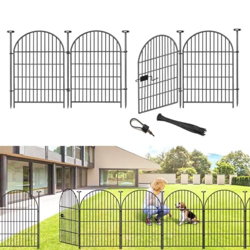 Adavin Tall Garden Fence Animal Barrier with Gate