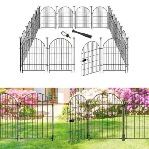 Adavin Tall Garden Fence Animal Barrier with Gate